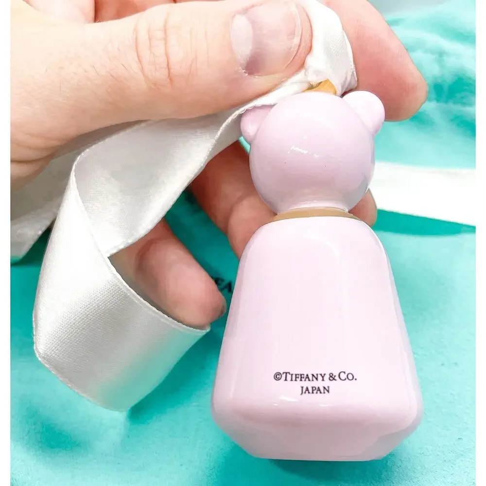 Tiffany & Co. Pink Polar Bear Christmas Ornament Box & Pouch - Replaced Ribbon